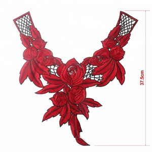 Système d'broderie florale pour femmes, Soluble dans l'eau, <span class=keywords><strong>Crochet</strong></span> à appliquer sur le col et la dentelle, pour robe de fille
