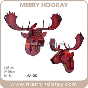 Tête de Cerf en Bois MDF à Faire Soi-Même, Tête d'Animal Moderne pour la Décoration Intérieure, Décoration Murale - Product Image 2