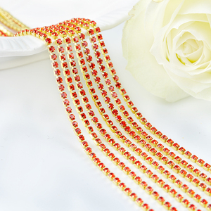 Cuivre chaîne de coupe pour la fabrication de bijoux accessoires de vêtement <span class=keywords><strong>D</strong></span> griffe cristal strass coupe chaîne en pierre rouleau strass garniture