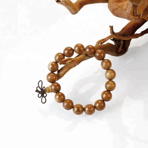 Cat Eye Padauk Hạt Gỗ Vòng Đeo Tay 12Mm Cầu Nguyện Phật Vòng Đeo Tay Cho Người Đàn Ông - Product Image 5