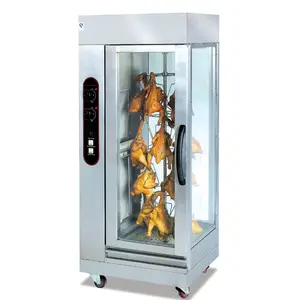 Elektrikli tavuk ızgara makinesi/elektrikli dikey Rotisserie