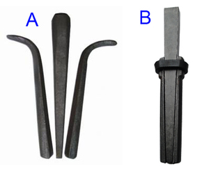 Durable <strong>Stone</strong> <strong>Splitting</strong> Steel <strong>Wedge</strong> and Shims by Hammer - Product Image 2