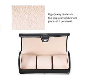 3 lưới Xi Lanh Xem Cuốn Chủ Cổ Tay <span class=keywords><strong>watch</strong></span> <span class=keywords><strong>Display</strong></span> Trường Hợp Trang Sức Quà Tặng Lưu Trữ Hộp - Product Image 4
