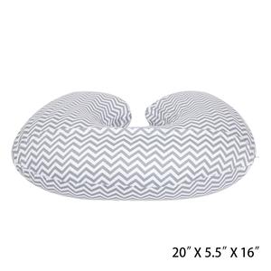 Funda de Almohada para Lactancia y Alimentación para Mamás y Bebés, con Estampado Ondulado en Gris Claro - Product Image 4