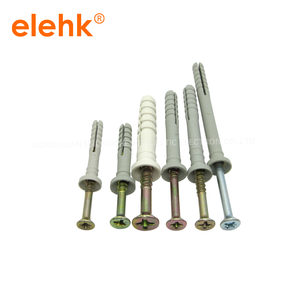 High Quality Concrete <strong>Screw</strong> Anchor Board <strong>Nylon</strong> Anchor Bolt Plastic Anchor Kit with <strong>Screw</strong> From Elehk Fastener - Product Image 5