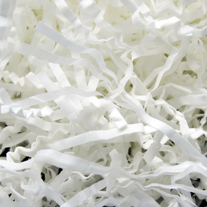 Shredded Tissue Paper Basket Filler Stuffing Small Cut Cotton Tissue Kraft Crinkle White Shredded Paper For Gift Box