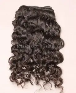 Natuurlijke Krullend Wefted Human Hair Extensions