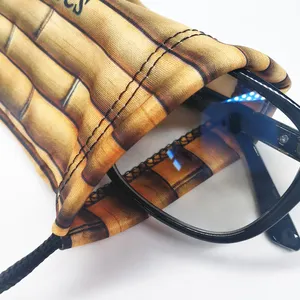 ソフトグラスポーチカスタムロゴレザーサングラスポーチサングラスパッケージドローストリング眼鏡バッグマイクロファイバーサングラスポーチ