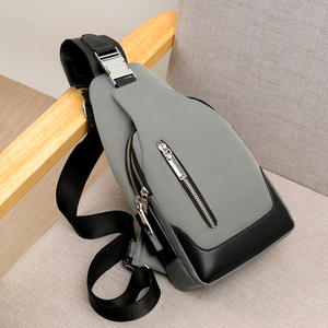 Fabbrica diretta degli uomini di petto borsa impermeabile della tela di canapa del Messaggero degli uomini casuali di modo del sacchetto con presa di ricarica USB marea - Product Image 6