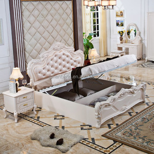 الهيدروليكي رفع حجم الملك بروفانس الفرنسية الابيض أثاث - Product Image 2