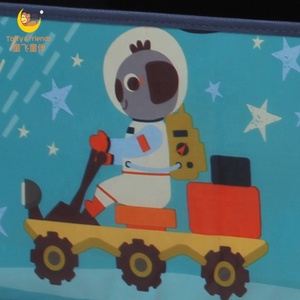 Toffy & Bạn Bè cậu bé đồ chơi bằng gỗ lưu trữ kệ đồ chơi tổ chức với vải thùng - Product Image 3