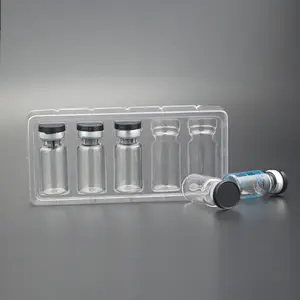 Ecofriendly 透明塑料安ampoule 托盘 tray 医用类固醇 10毫升样品盒吸塑样品盒