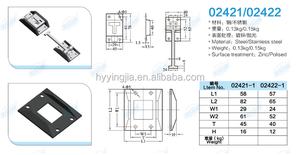Gancho de Retención para Puerta de <span class=keywords><strong>Remolque</strong></span> de Metal para Camión, Estilo Retenedor de Puerta 02421+02422 - Product Image 2