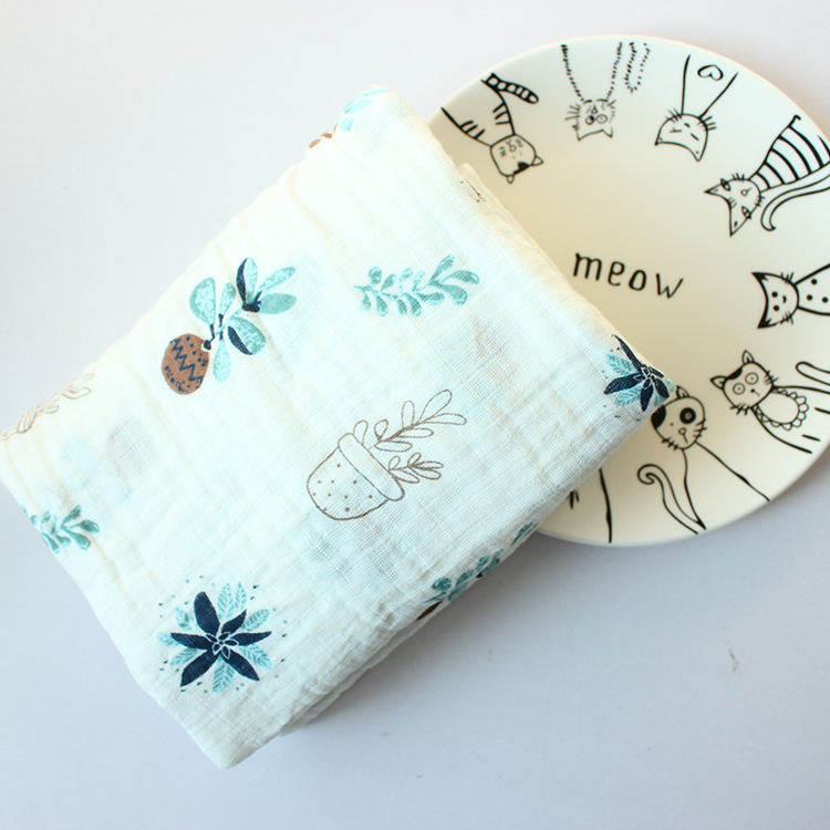 Zogift 2018 nuevo producto 2 capas suave ecológico 100% tela de muselina de algodón Toalla de baño niños - Product Image 3