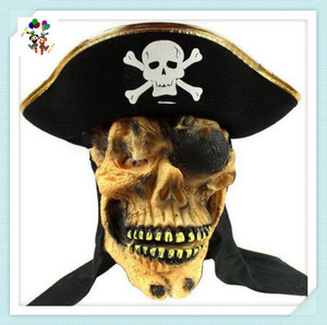 Murah kustom dewasa bajak laut Tricorn warna hitam topi pesta <span class=keywords><strong>Halloween</strong></span> HPC-2093 - Product Image 3