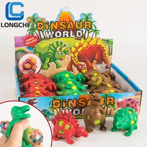橡胶挤压珠子球玩具恐龙世界 Squishy 球珠反应力球