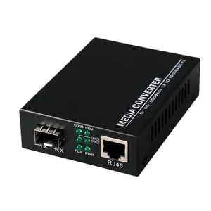 10/100/1000M ألياف جيجابت إلى rj45 تحويل sfp محول وسائط 1 sfp 1 rj45 إيثرنت