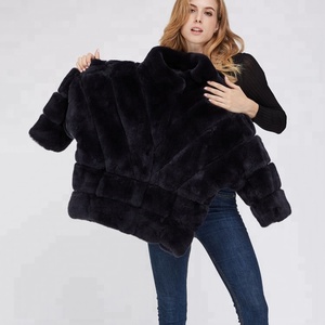 Inverno Popolare Giacca Cincillà Rex Del Coniglio <span class=keywords><strong>Cappotto</strong></span> di Pelliccia per Le Donne - Product Image 5