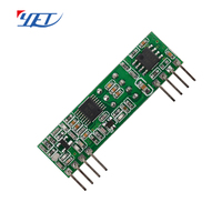 Module récepteur superhétérodyne 433 MHz de haute qualité YET206, télécommande pour porte de garage, module RF