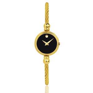 <span class=keywords><strong>Orologio</strong></span> Minimalista con Bracciale di Lusso in Filo Metallico Dorato per Ragazze - Product Image 1