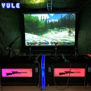 Комнатное монетное 3D симуляторное оборудование Vr стрельба 4 игрока охотничьи Hero игровые машины