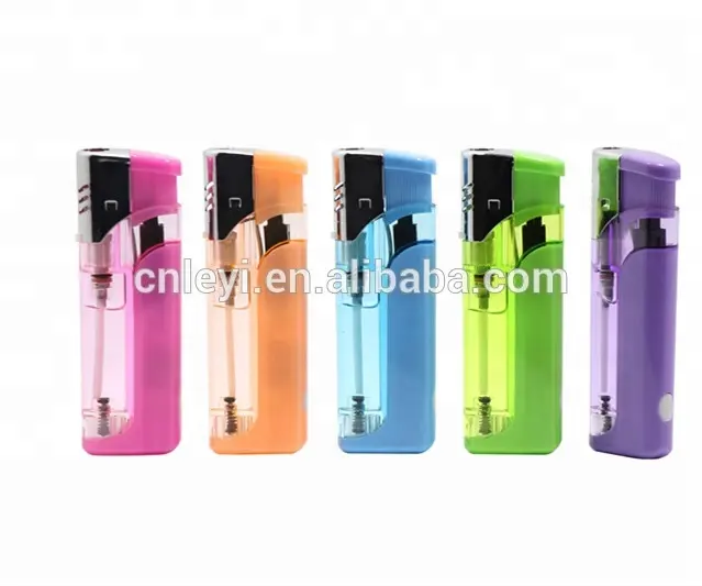 new windproof lighter with led lamp and flash high quality