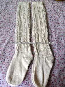 Handmade Unisex Knitted <b>Wool</b> <b>Socks</b> From Peru Comfortable Accessory for Adults Adult Apparel - Product Image 1