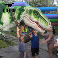 Costume de dinosaure en silicone et acier, fabriqué à la main, imperméable, léger, adapté aux centres commerciaux et aux parcs d'attractions