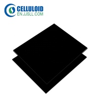 Feuille de celluloid noire unie 0,2-4,0 MM pour plaque de protection de guitare, feuille de décoration en cellulose, couvre-volant de voiture