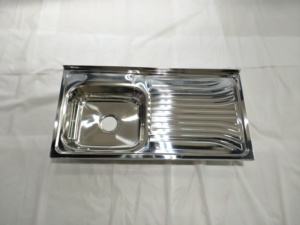 40X20 pouces au-dessus du comptoir Layon ou bord encarté Bol simple avec égouttoir Évier en acier inoxydable - Product Image 5