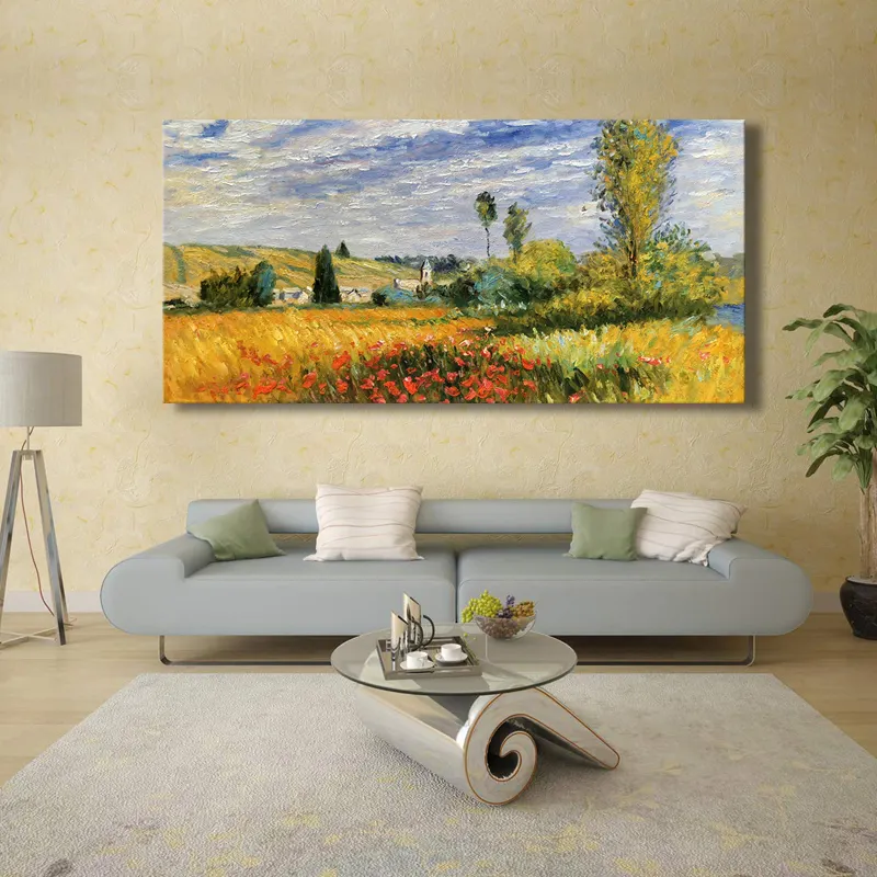 3D de Monet pintura impresionista famoso paisaje Natural Lona de arte