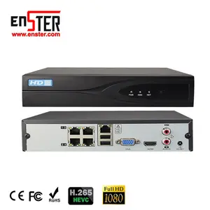 Produk Baru H.265 4ch 1080P HD POE NVR untuk Kamera CCTV