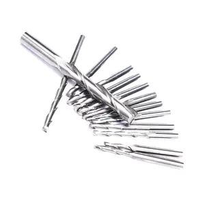 Hai Sáo Công Cụ Phay Cacbua Máy Cắt Xoắn Ốc Bit CNC Router Bits Khắc Gỗ