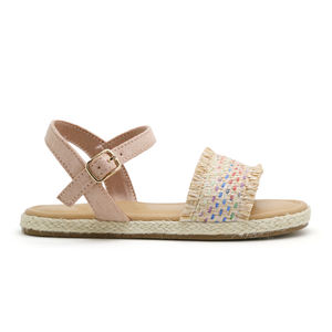 Китай, оптовая продажа, детские школьные сандалии из пеньковой веревки с джутовой подошвой, обувь для девочек на лето - Product Image 2