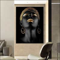 Peinture sur toile moderne de femmes africaines noires et magnifiques, art mural, peinture à l'huile, Cuadros, impressions par pulvérisation de filles sexy, vente en gros d'usine