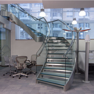 Marche suspendue en acier inoxydable, jouet à tambour fixe, avec bordure en verre sans cadre - Product Image 6