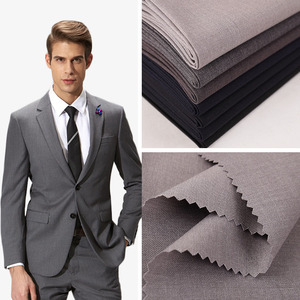 Rắn trang phục chính thức Twill 65% Polyester 32% <span class=keywords><strong>Viscose</strong></span> <span class=keywords><strong>3</strong></span>% <span class=keywords><strong>spandex</strong></span> phù hợp với vải cho Mens quần - Product Image 1