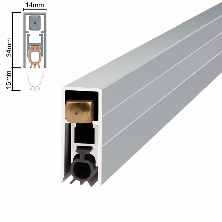 Joint d'étanchéité pour porte en bois M010, fabriqué à la main, coupe-vent en Aluminium robuste, résiste aux intempéries