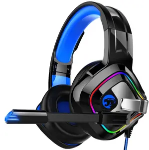 Headphone Game Jack 3.5Mm Stereo, Headset Game dengan Kabel untuk PS4/Komputer/Xbox One