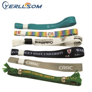 Custom Festival Tear Resistant Heat Transfer Printed Polyester Promotional Novelty Fabric Wristbands Personalized Cheap