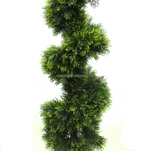 Árvore Espiral de Buxo <span class=keywords><strong>Artificial</strong></span> Cypress Simulation, Planta Verde de Plástico Falso para Espaços Externos, Melhorando Seu Jardim e Pátio - Product Image 2