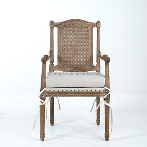 <span class=keywords><strong>Chaise</strong></span> de salle à manger en rotin français Vintage, <span class=keywords><strong>chaise</strong></span> en bois massif pour Restaurant hôtel Studio pays américain - Product Image 1