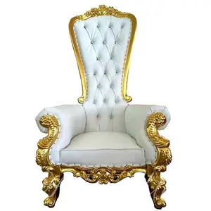 Corona y real el uso de la boda alta rey trono silla para la novia y el novio