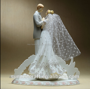 We are married antique white weddding Dress bride and groom's out figures - Product Image 2