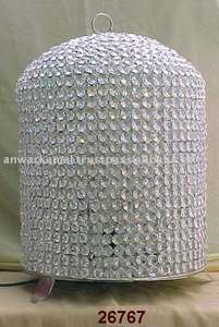 Photophore votif en cristal de verre et métal T-Light Candle Holder Crystal Table Lamp - Product Image 2