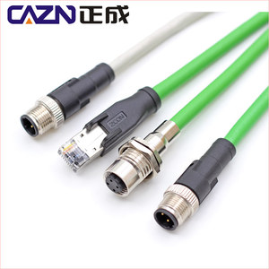 Conector m12 8pin um código para rj45 ethernet, conector de profinete, cabo cat5e, industrial, ethernet 103cat