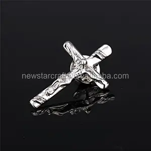 Plating Silver /gold Cross Lapel Pin Religious Badges