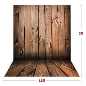 Clásico de madera de moda piso de madera Fondo telón de fondo 1,5*2m gran fotografía de fondo para estudio fotógrafo profesional