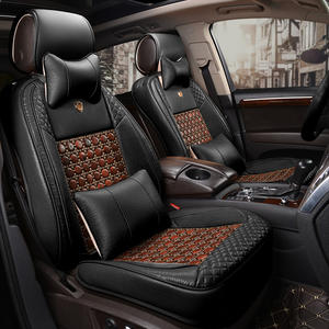 Capa e Almofada de Assento de Carro em Couro com Contas de Madeira, Design Moderno para Todas as Estações, Compatível com <span class=keywords><strong>Airbag</strong></span> para Golf, CC e Mondeo - Product Image 2