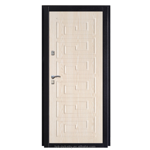 Puerta delantera blindada de acero, puerta de madera para casa india, diseños de puerta principal, 2017 - Product Image 5